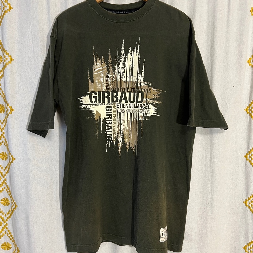 Marité + François Girbaud Graphic Tee in Olive Green Vintage Size L